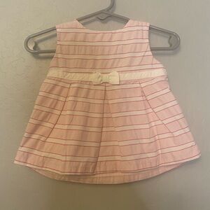 Janie and Jack Pink Striped Dress with Bow